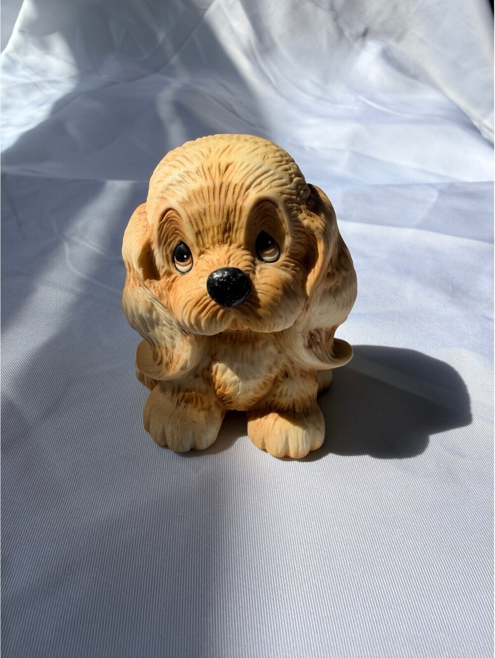 Vintage Enesco Puppy Toes 1984 Cocker Spaniel Puppy Bisque Porcelain Figurine
